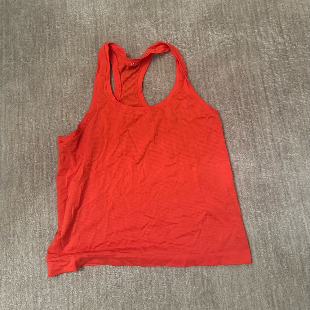 Orange Lululemon racer tank